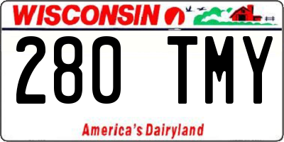 WI license plate 280TMY