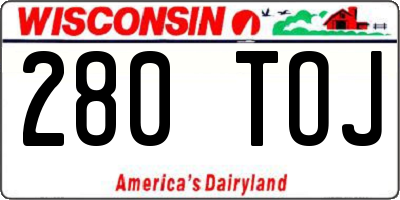 WI license plate 280TOJ