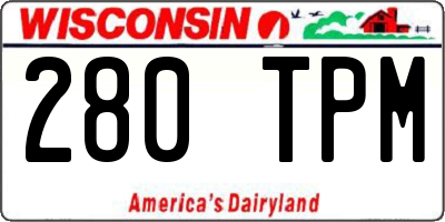 WI license plate 280TPM