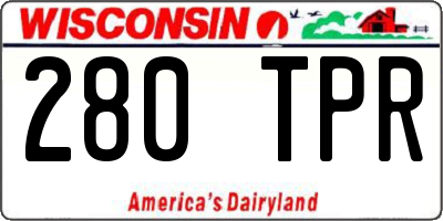 WI license plate 280TPR