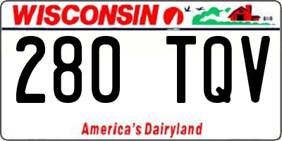 WI license plate 280TQV