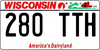 WI license plate 280TTH