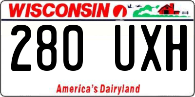 WI license plate 280UXH