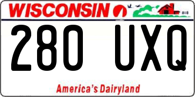 WI license plate 280UXQ