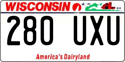 WI license plate 280UXU