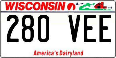 WI license plate 280VEE