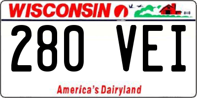WI license plate 280VEI