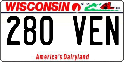 WI license plate 280VEN