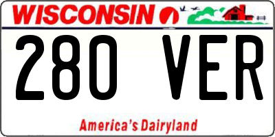 WI license plate 280VER