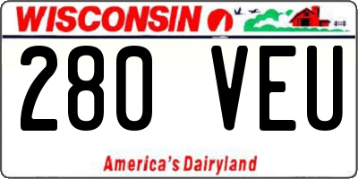 WI license plate 280VEU