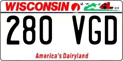 WI license plate 280VGD