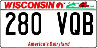 WI license plate 280VQB