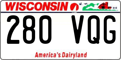 WI license plate 280VQG