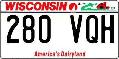 WI license plate 280VQH