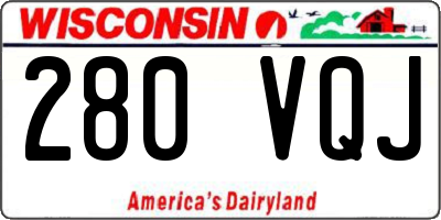 WI license plate 280VQJ