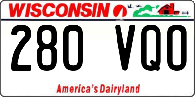 WI license plate 280VQO