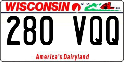 WI license plate 280VQQ