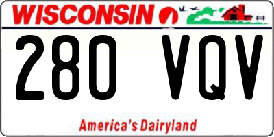 WI license plate 280VQV