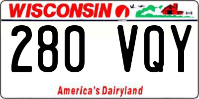 WI license plate 280VQY