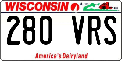 WI license plate 280VRS