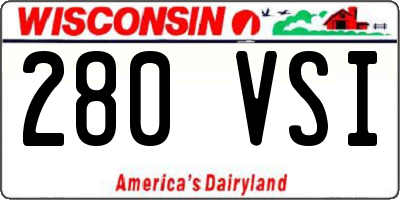 WI license plate 280VSI