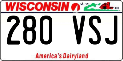 WI license plate 280VSJ