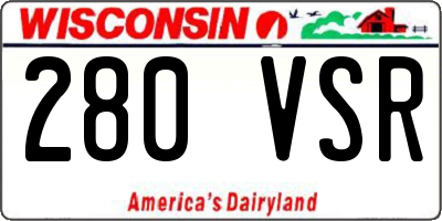 WI license plate 280VSR
