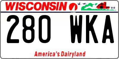WI license plate 280WKA