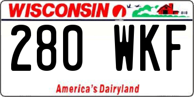 WI license plate 280WKF