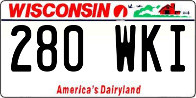 WI license plate 280WKI