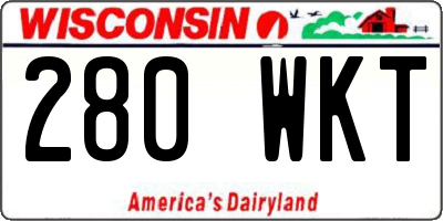 WI license plate 280WKT