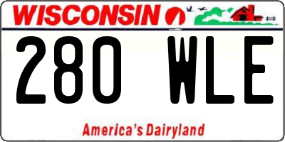 WI license plate 280WLE