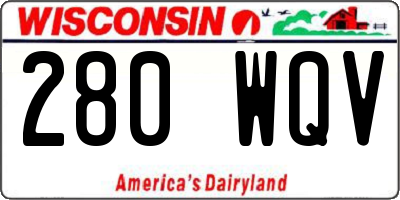 WI license plate 280WQV