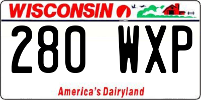 WI license plate 280WXP