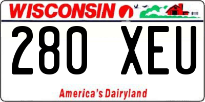 WI license plate 280XEU
