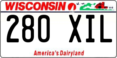 WI license plate 280XIL
