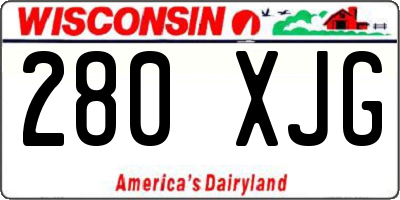 WI license plate 280XJG