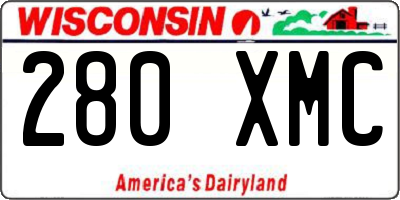 WI license plate 280XMC