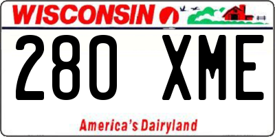 WI license plate 280XME