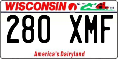 WI license plate 280XMF