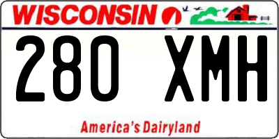 WI license plate 280XMH