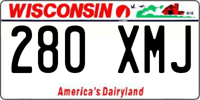 WI license plate 280XMJ