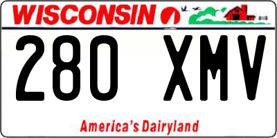 WI license plate 280XMV