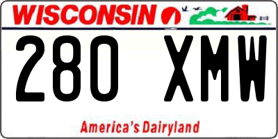 WI license plate 280XMW