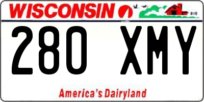 WI license plate 280XMY