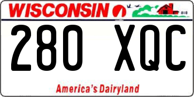 WI license plate 280XQC