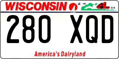 WI license plate 280XQD
