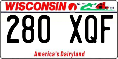 WI license plate 280XQF