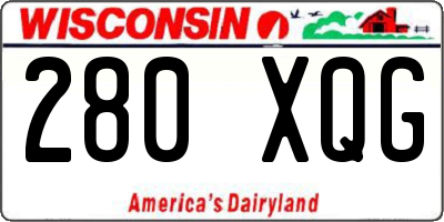 WI license plate 280XQG