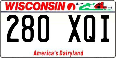 WI license plate 280XQI
